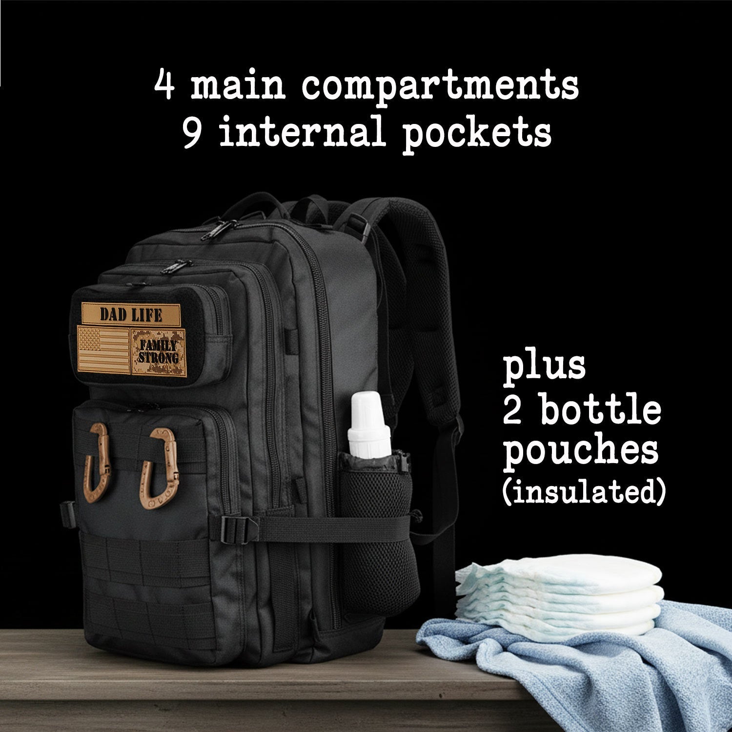 JUG.30L Dad Bag Backpack - Black